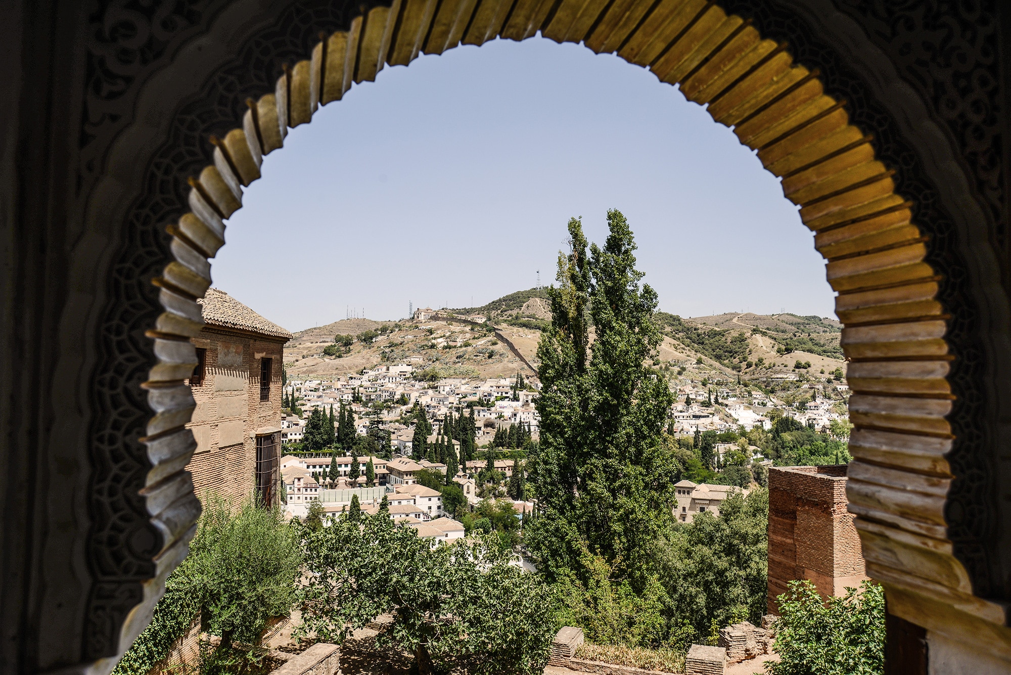 Vue depuis l'Alhambra à Grenade en Espagne