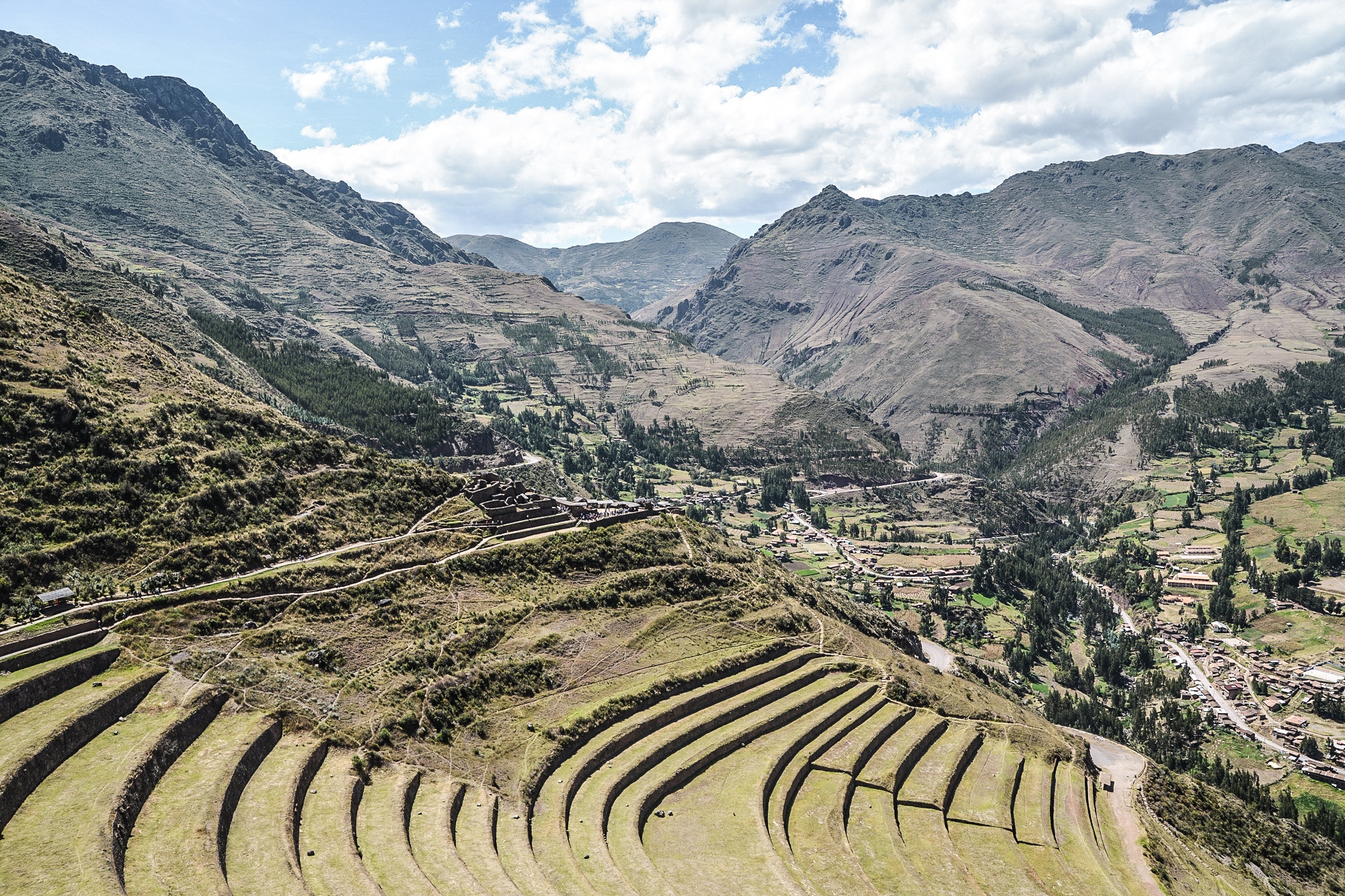 Le site archéologique de Pisac dans la vallée sacrée au Pérou