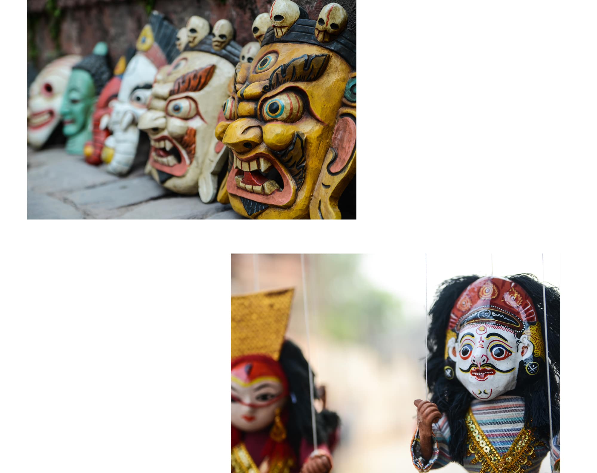 Des marionettes à Katmandou au Népal