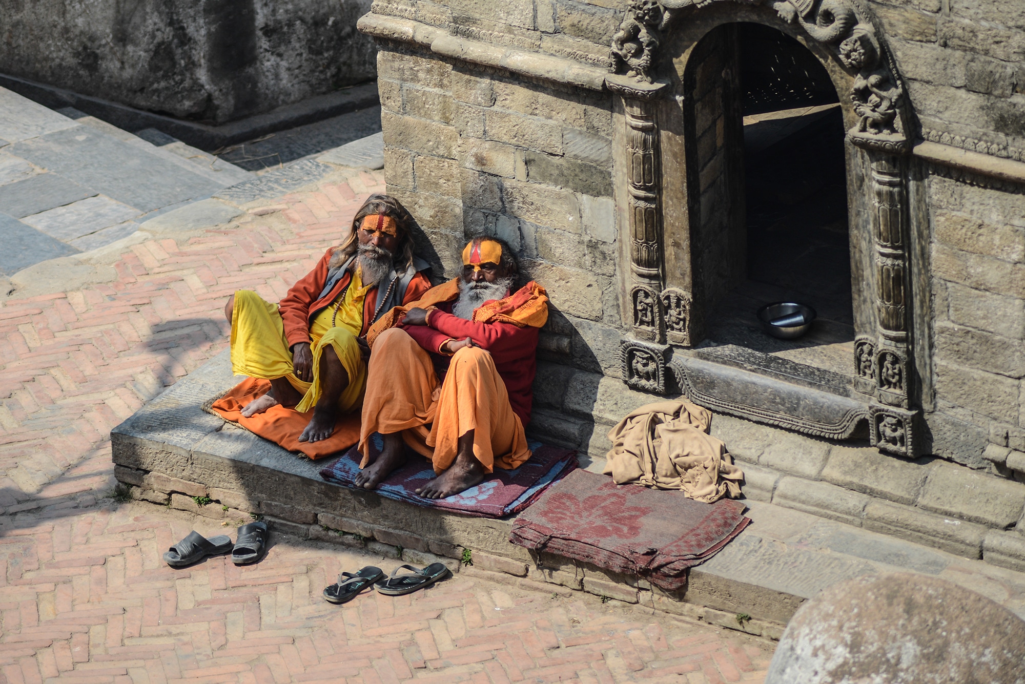 Des sadhus au Népal