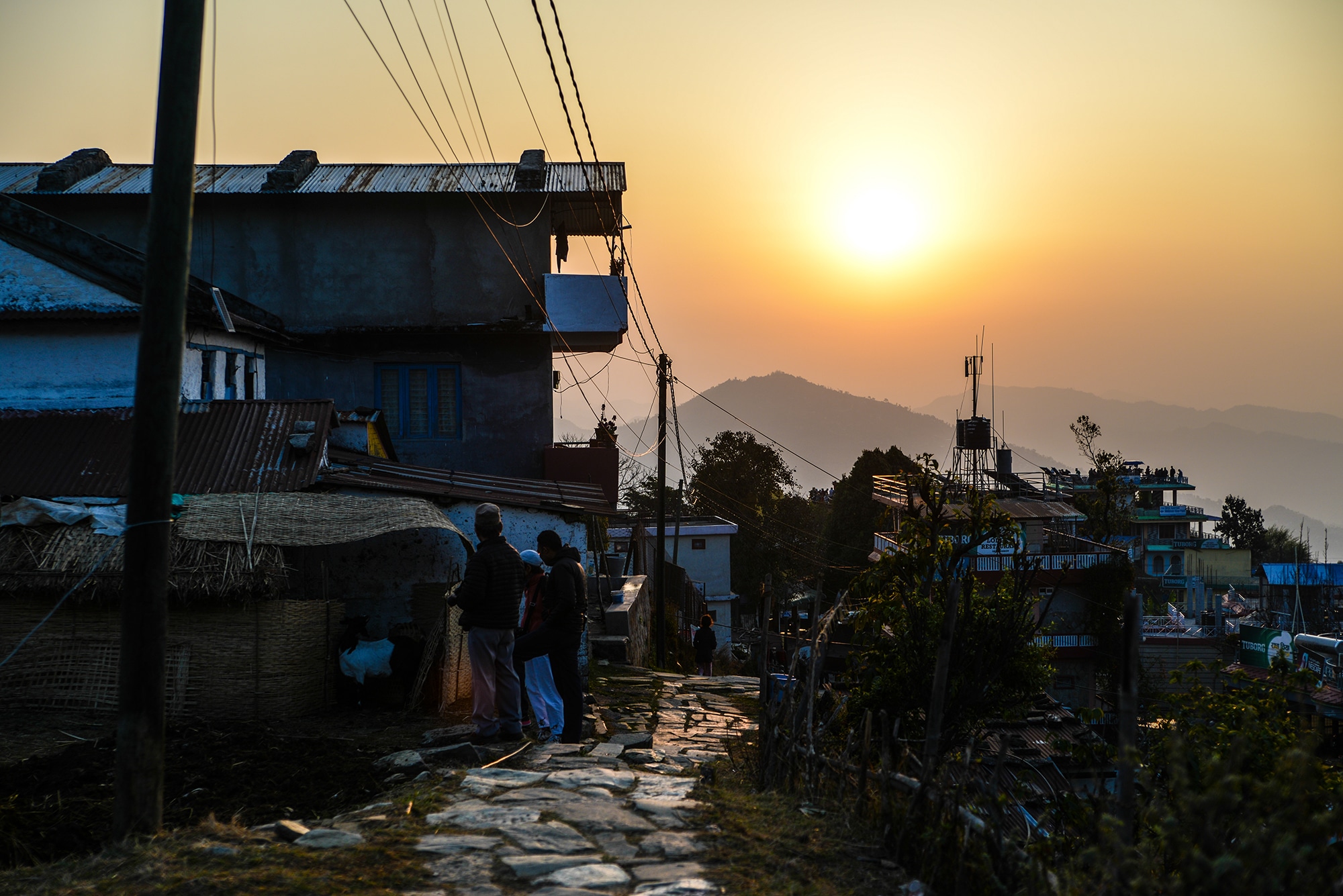 Lever de soleil à Pokhara au Népal