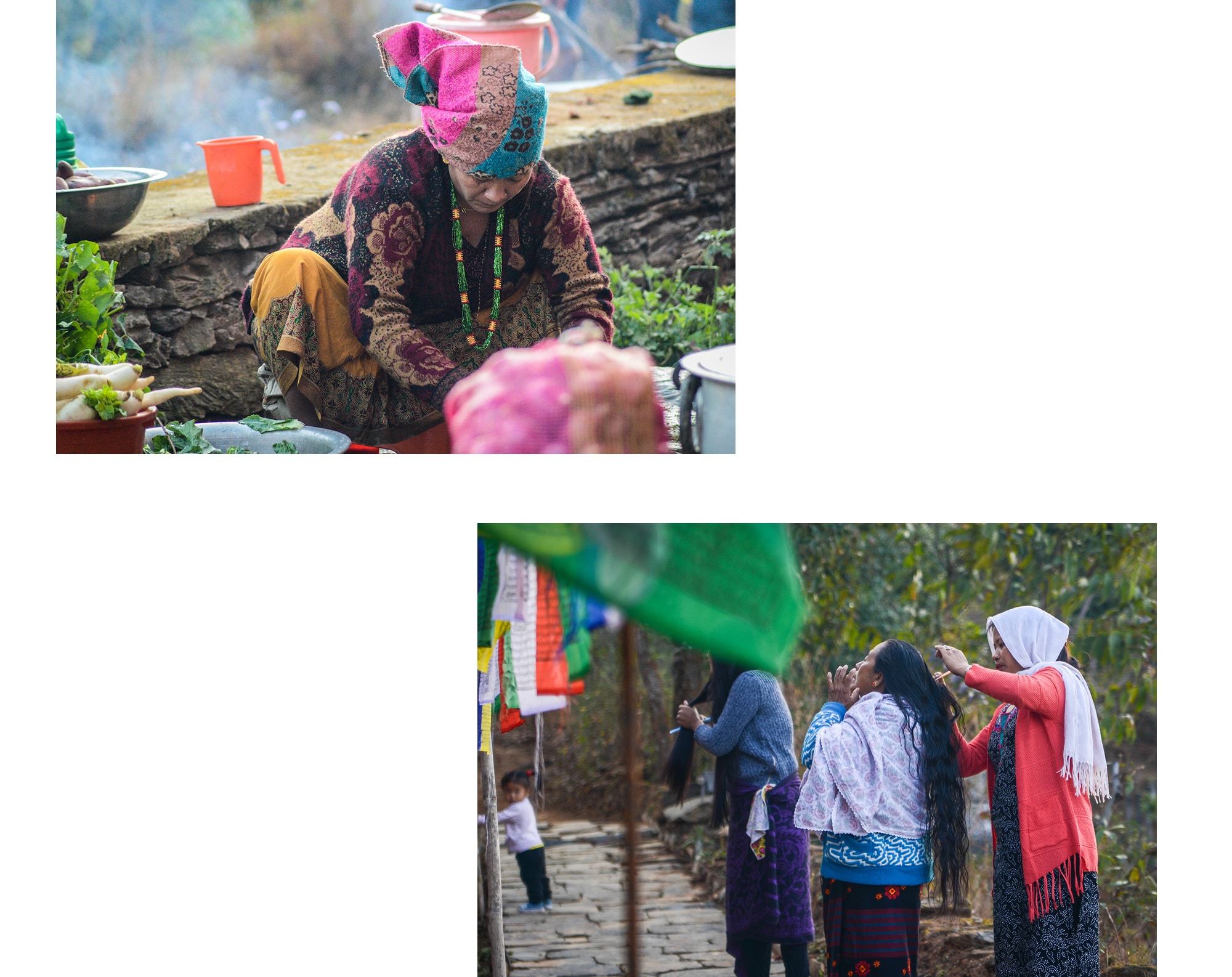 Une fête de famille dans la montagne à Bandipur au Népal
