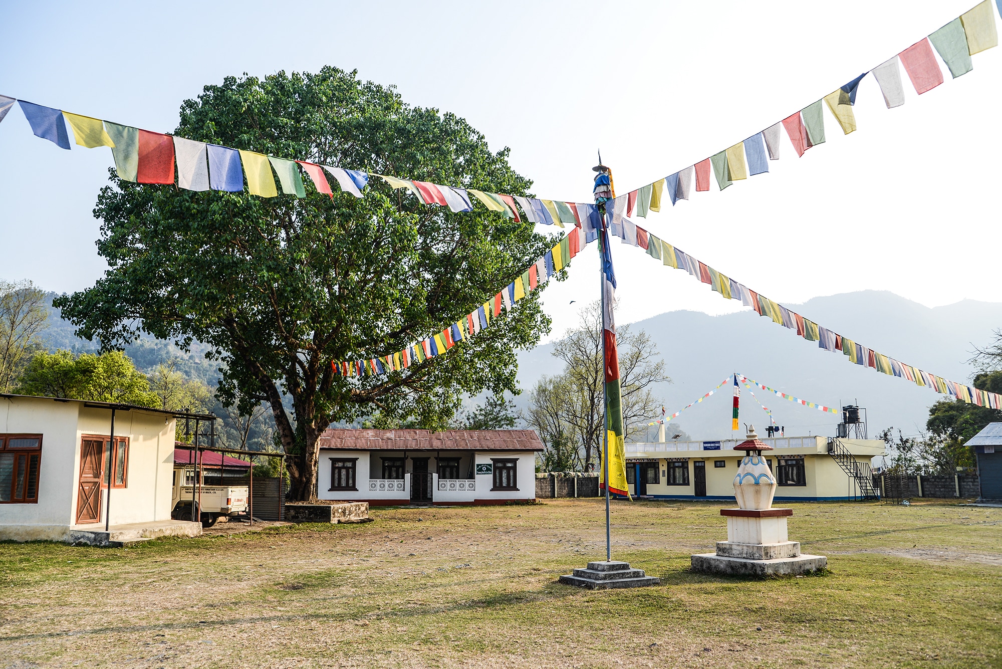 Camp de réfugiés tibétains à Pokhara au Népal