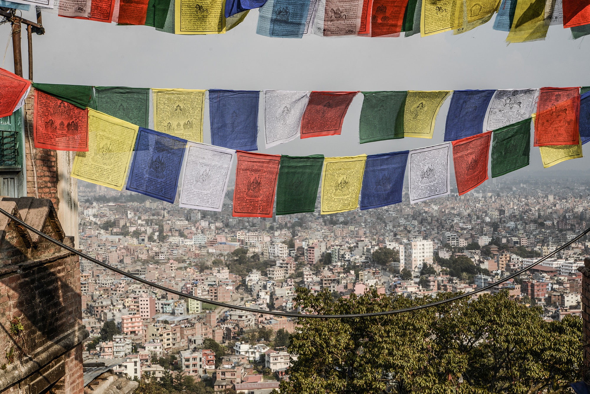 Vue sur katmandou au Népal