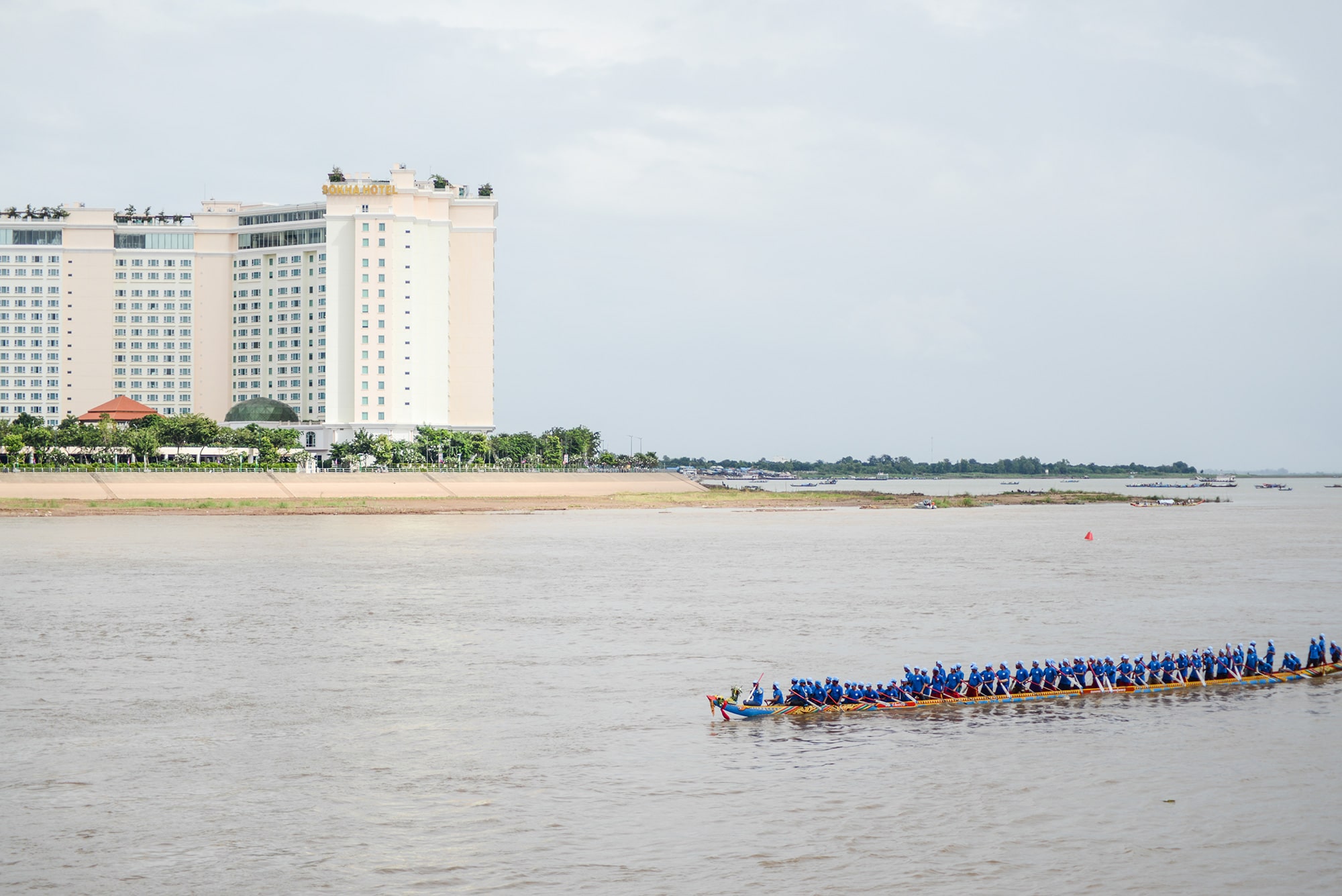 Le festival de l'eau sur le Tonlé Sap à Phnom Penh au Cambodge
