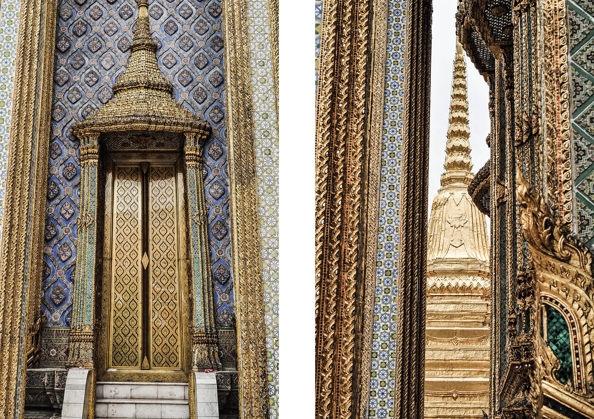 Ornements du Palais Royal de Bangkok en Thaïlande