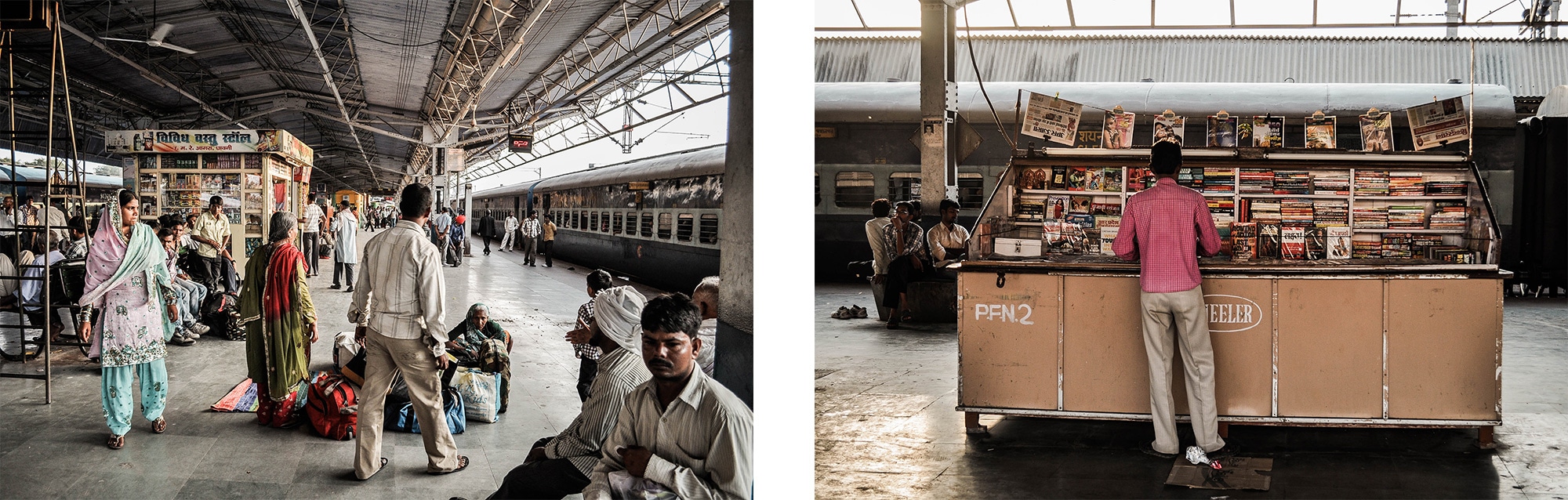 La gare d'Agra en Inde