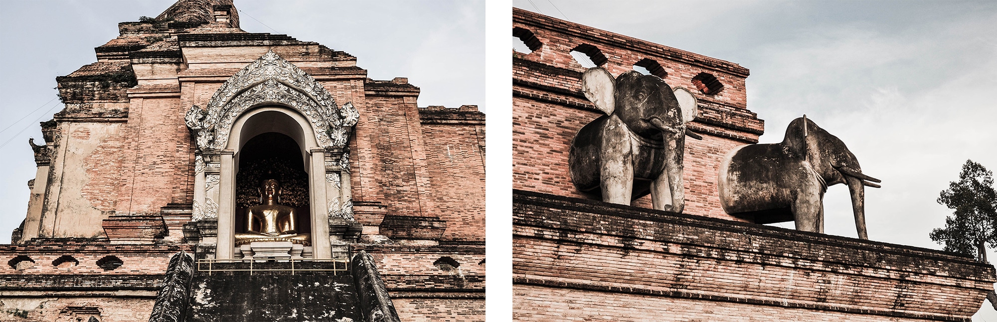 Le Wat Chedi Luang à Chiang Maï en Thaïlande