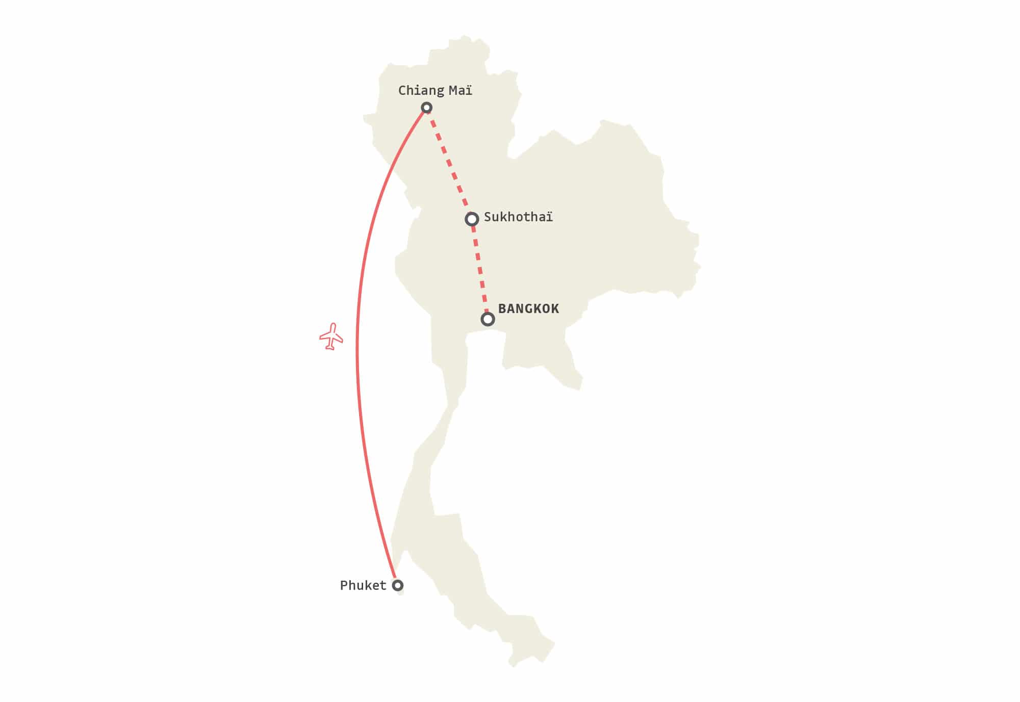 itinéraire 10 jours thailande