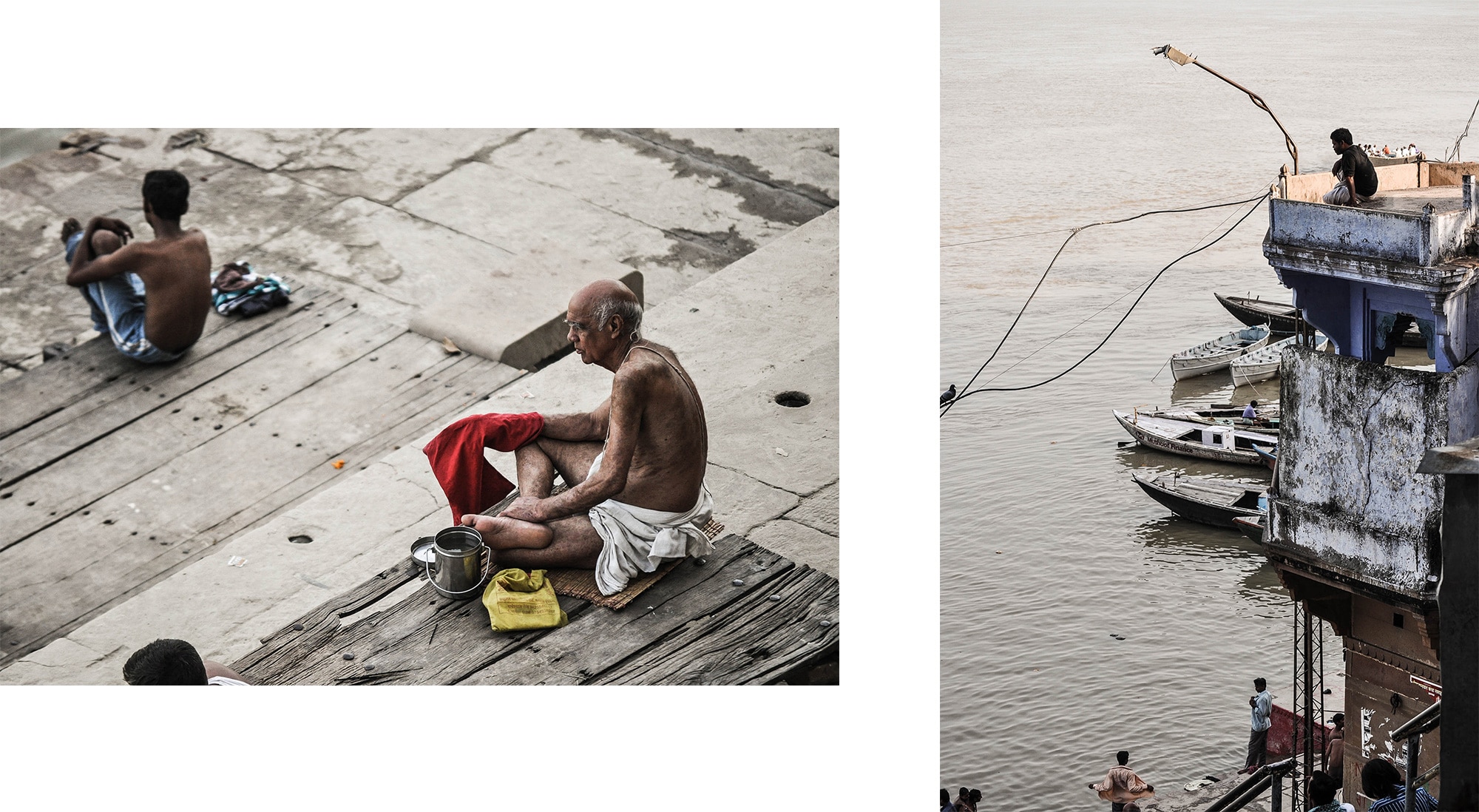 Au bord du ganges à Varanasi en Inde