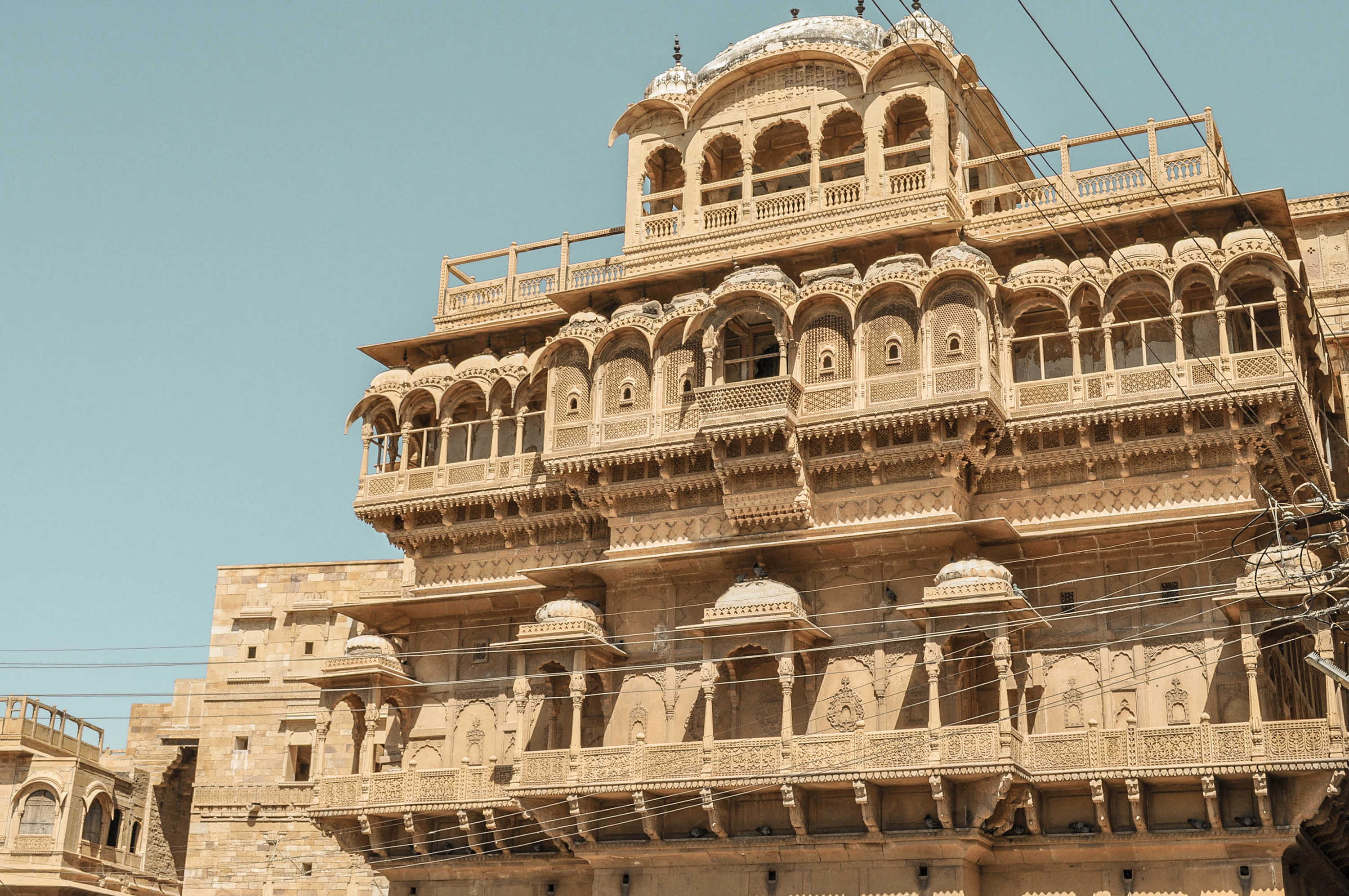 Palais dans le fort de Jaisalmer en Inde