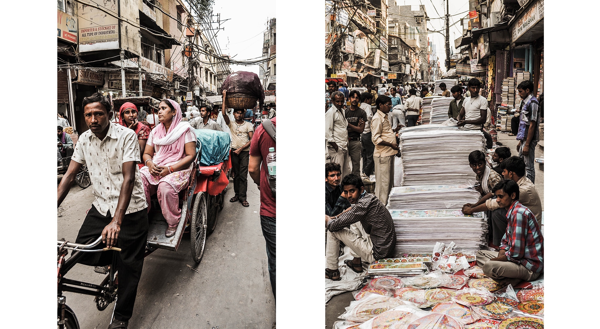 Dans les rues de New Delhi en Inde