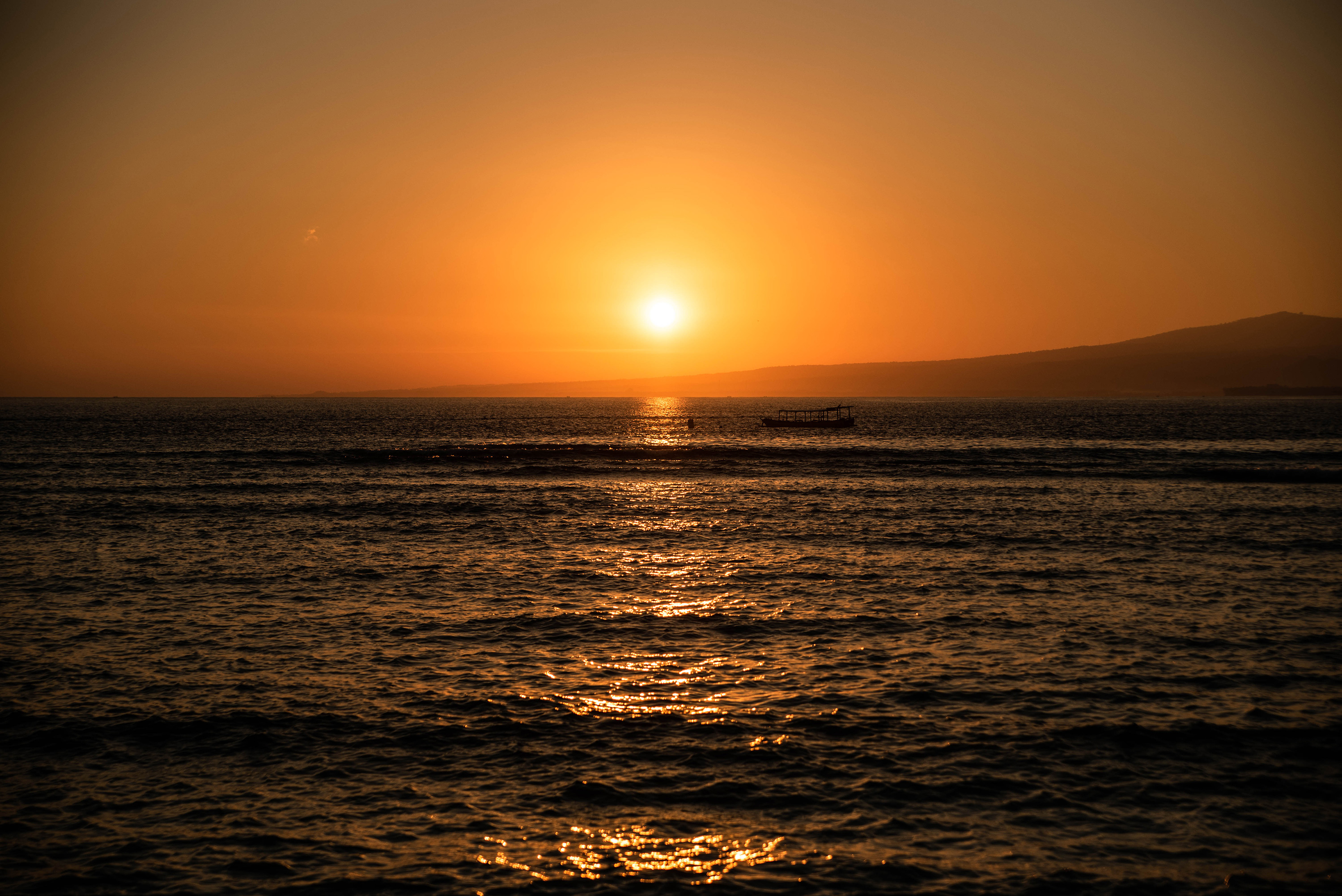 lever de soleil sur la plage de Gili Air