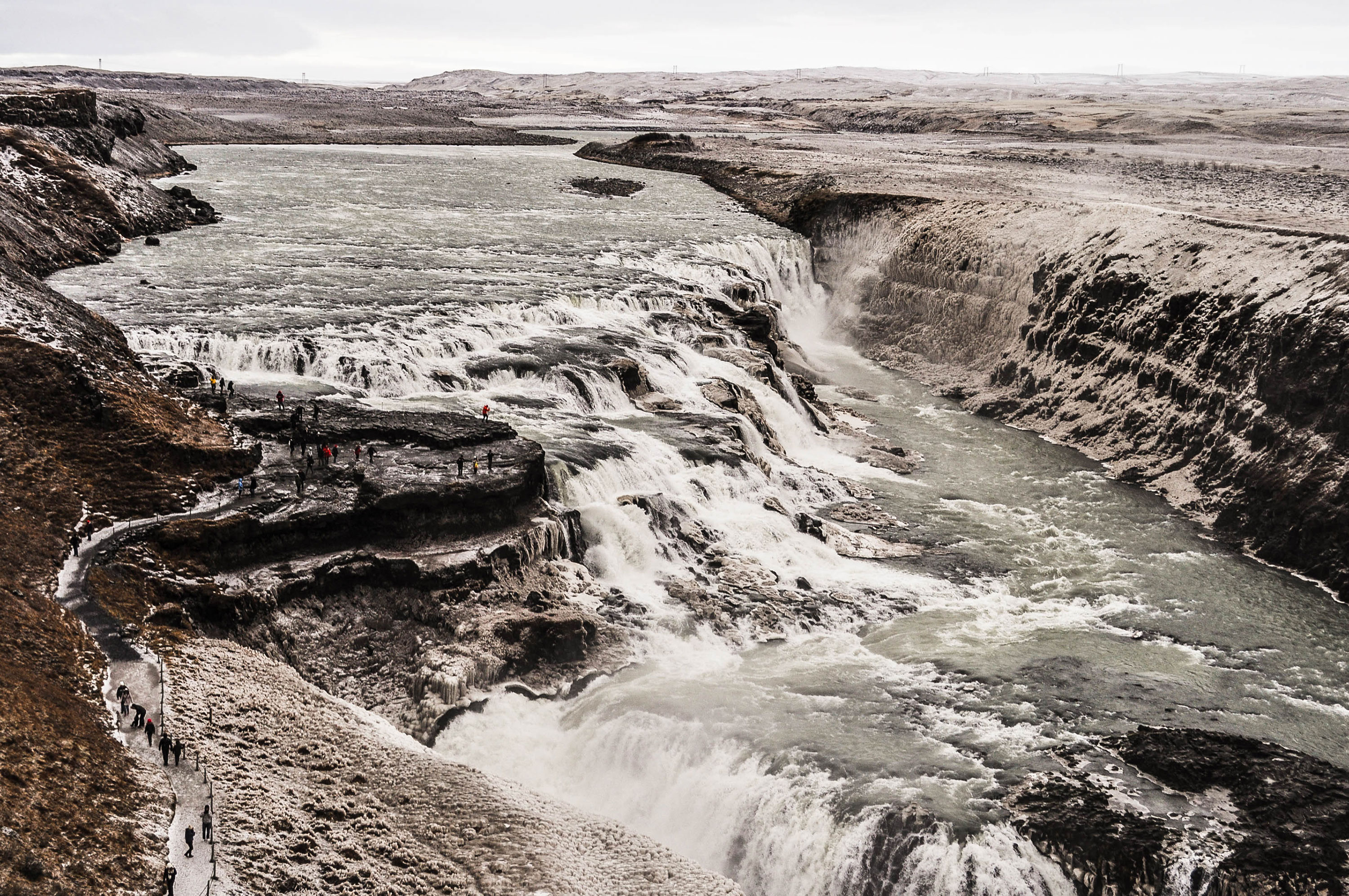 Gullfoss waterfall en Islande.