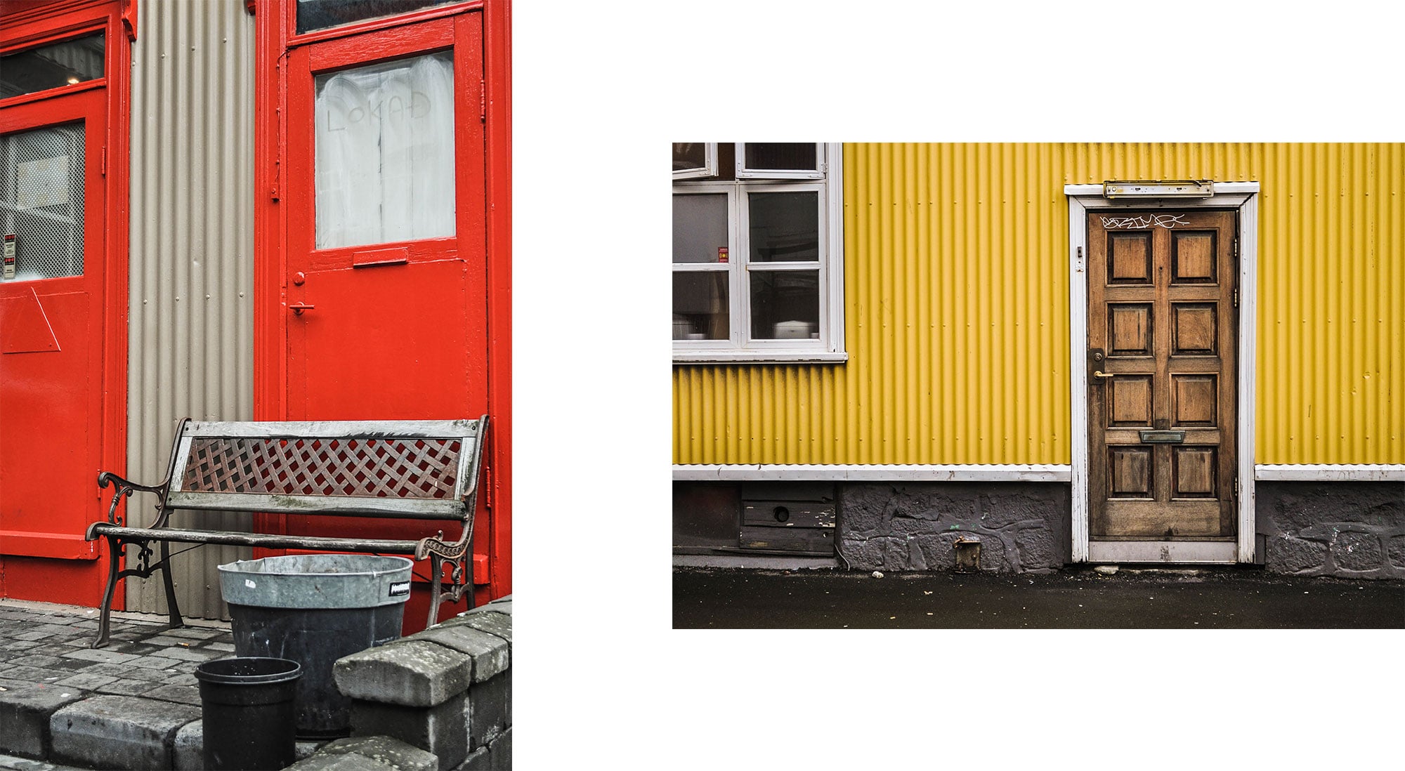 Les façades colorées de Reykjavik.