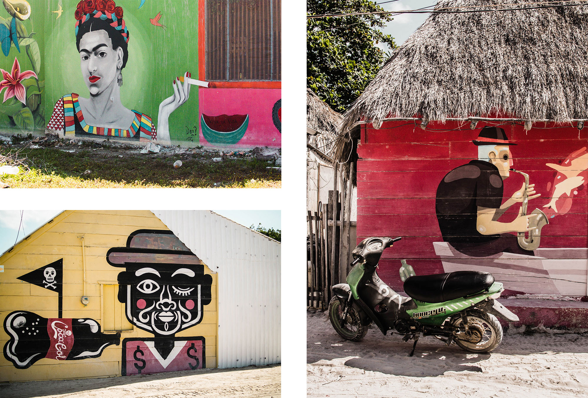 Street art sur l'île de Holbox au Mexique