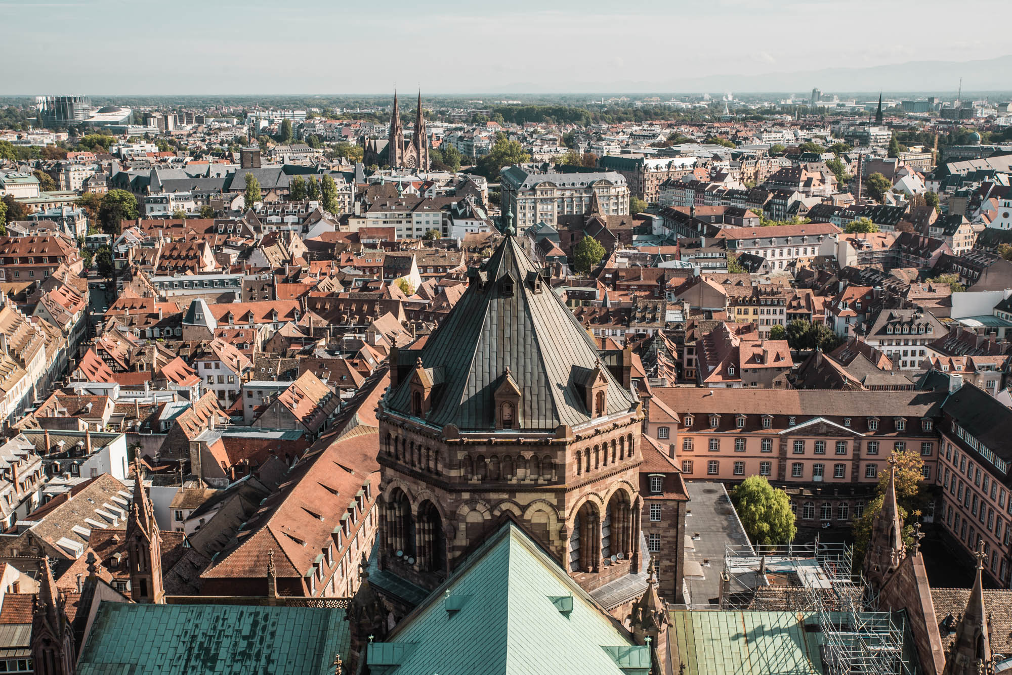 vue depuis la cathédrale de strasbourg