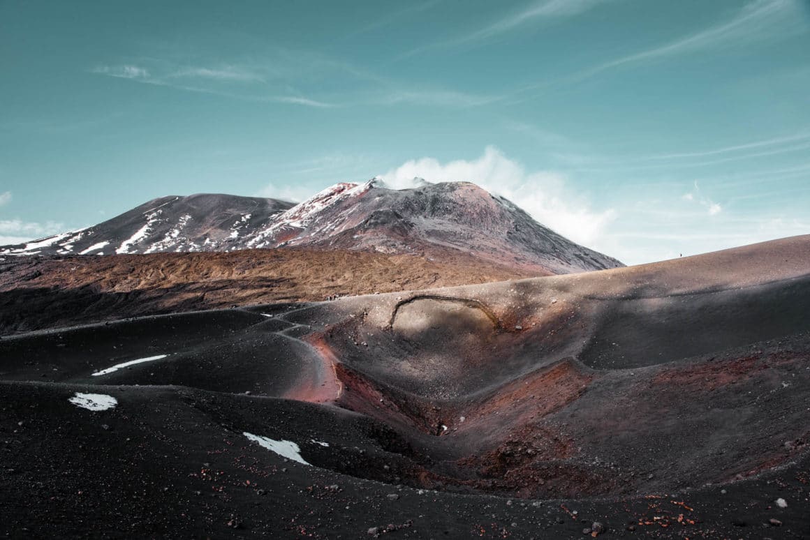 cratère de l'etna le volcan