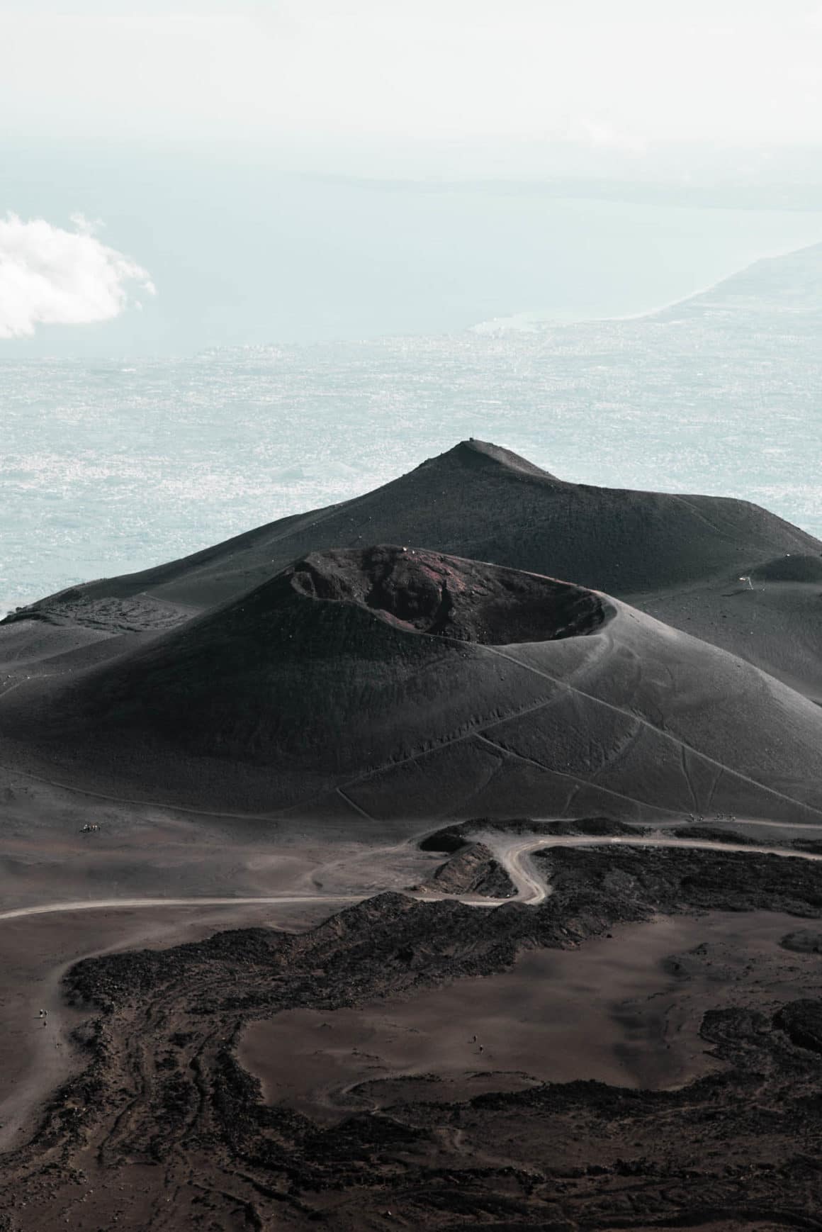 cratère du volcan etna